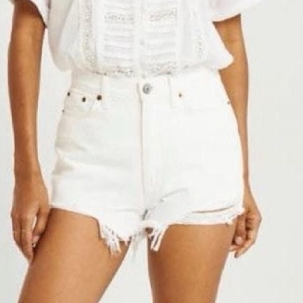 Abercrombie White High Rise Shorts